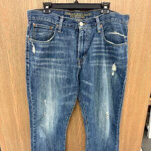 American Eagle Original Straight Jeans. Size 34 distressed look.